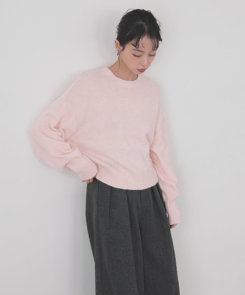 モヘアシャギーニットプルオーバー