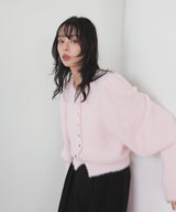 シャギーボリュームスリーブカーディガン