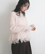 フリンジペプラムニット