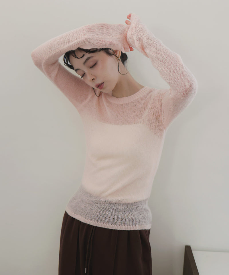 ウールモヘアシアーニット