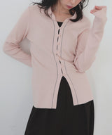 バイカラーラインポロニット