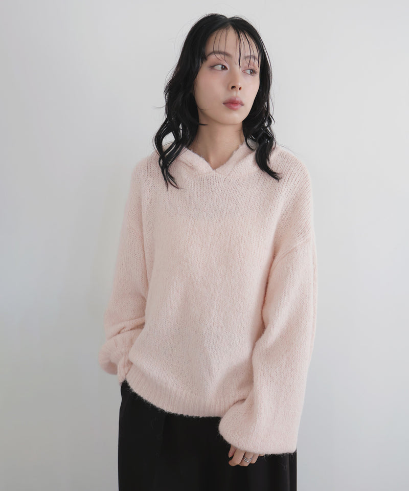 フーディーニットプルオーバー