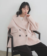 \\10月10日発売//ショールカラーカールシャギーコート