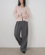 【一部予約商品】ダブルジップポロニットカーディガン