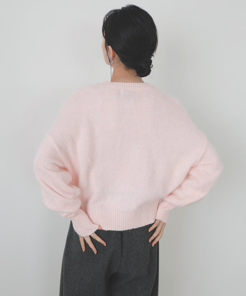 モヘアシャギーニットプルオーバー