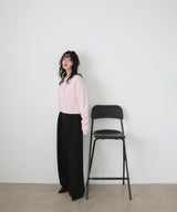 クリアボタンニットカーディガン