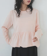 ペプラムニットプルオーバー