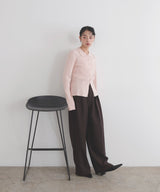 【一部予約商品】クルミボタンリブポロニット