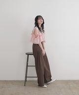 【6月中旬予約販売】2wayフリルノースリーブシャツ