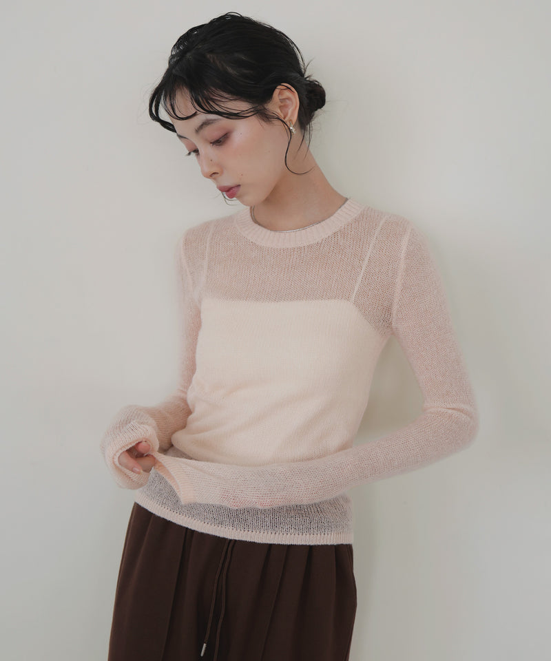 ウールモヘアシアーニット