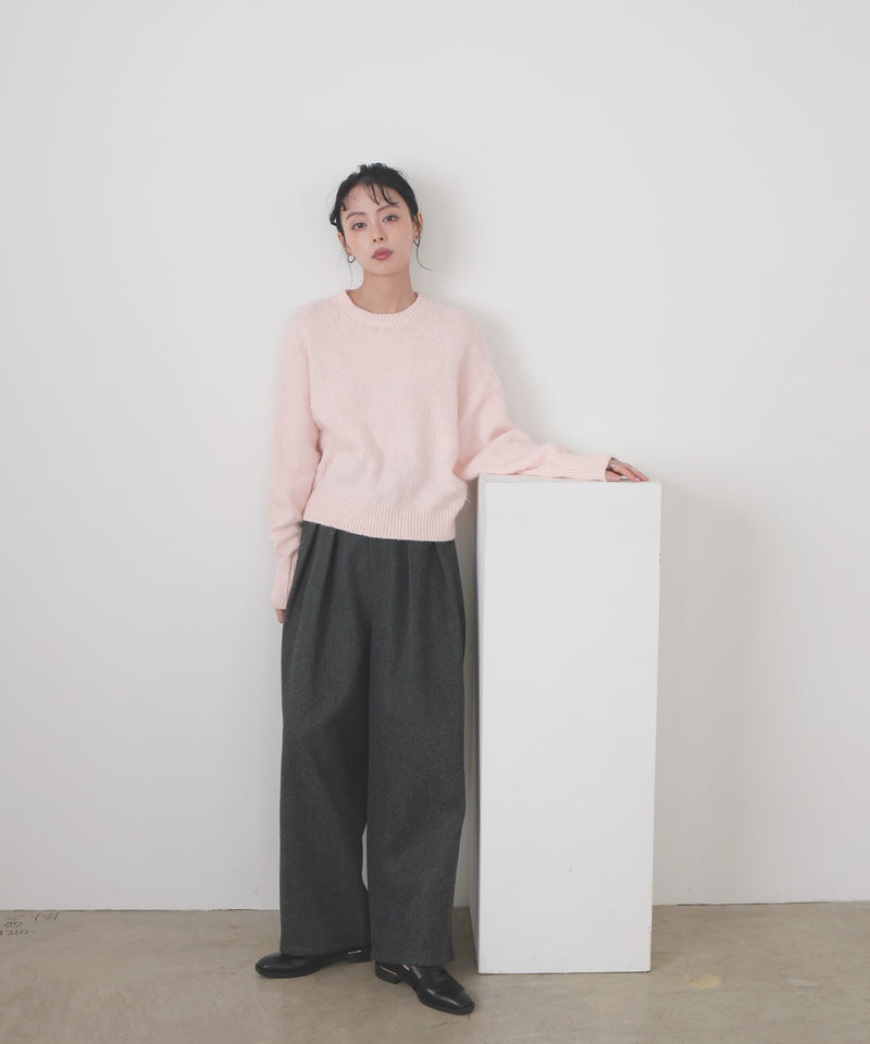 モヘアシャギーニットプルオーバー