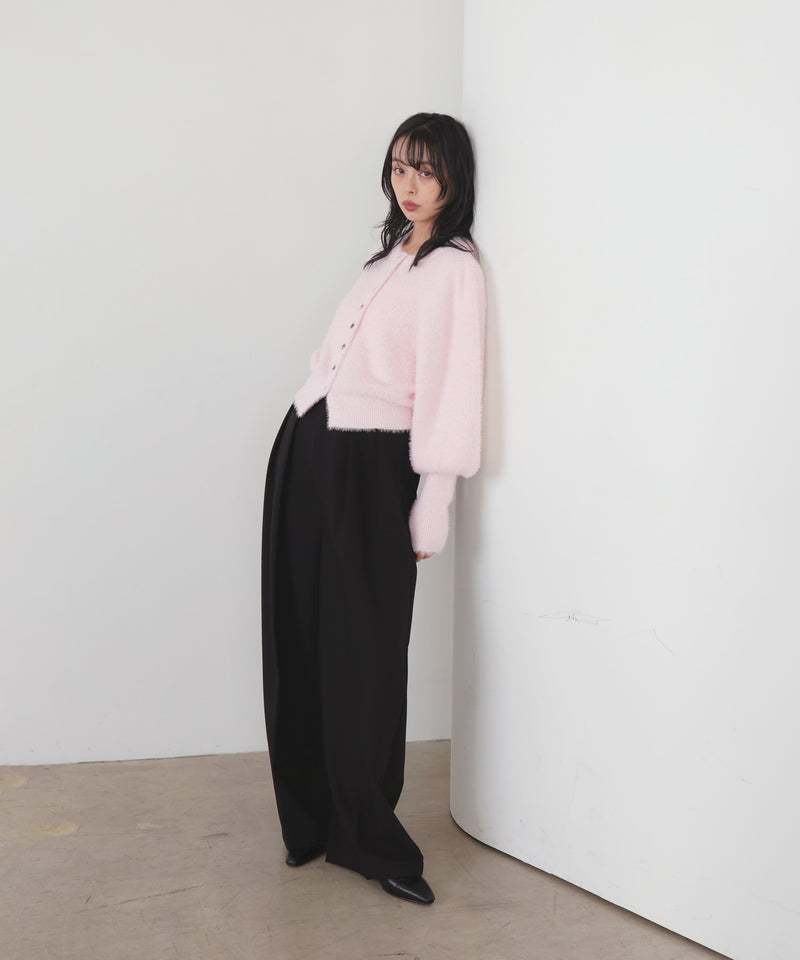 シャギーボリュームスリーブカーディガン