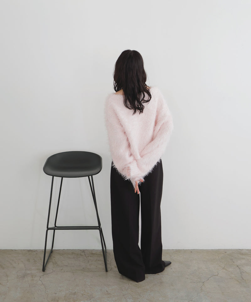 フェザーVネックニットプルオーバー