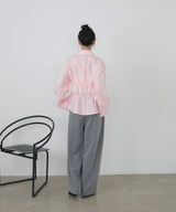 シャーリングビスチェデザインシャツ