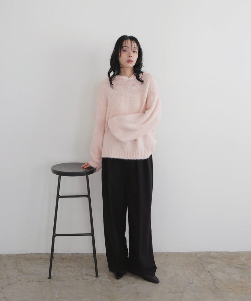 フーディーニットプルオーバー