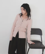 バイカラーラインポロニット