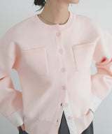 【2月上旬予約商品】シャツドッキングニットカーデ