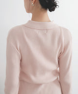 【一部予約商品】クルミボタンリブポロニット