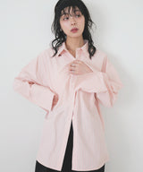 ストライプポケットオーバーシャツ