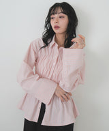 シャーリングビスチェデザインシャツ