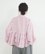 ストライプフリルシャツ