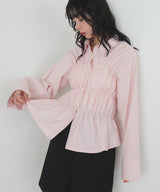 シャーリングビスチェデザインシャツ