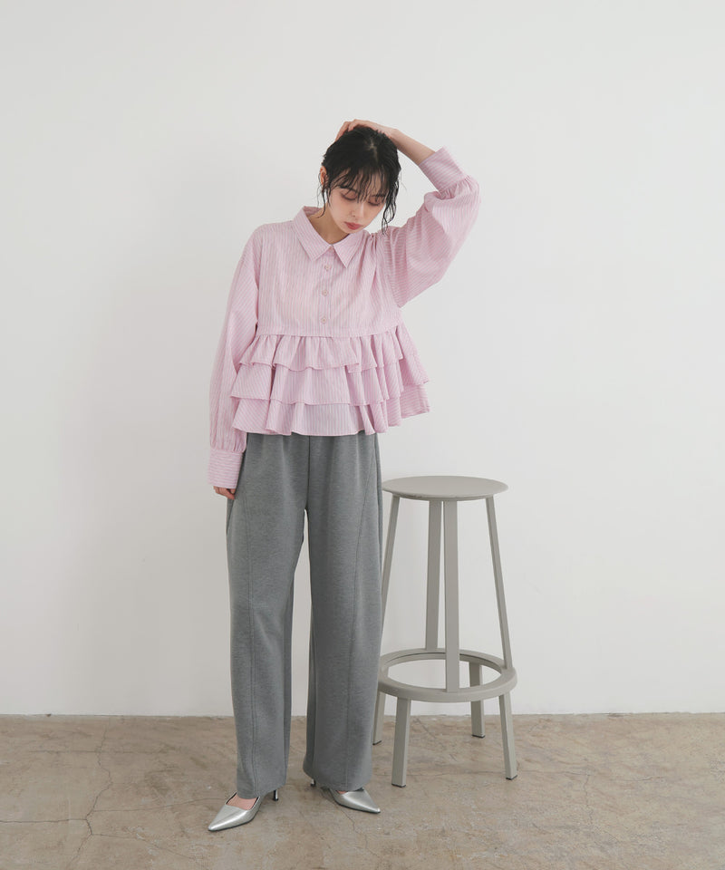 ストライプフリルシャツ – LIAN