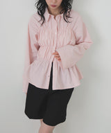 シャーリングビスチェデザインシャツ