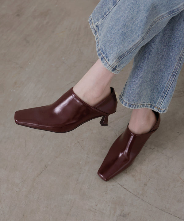 【12月上旬予約商品】2wayスクエアトゥパンプス