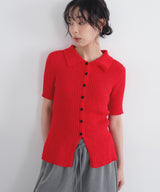 ミックスサマーポロニット