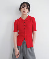 ミックスサマーポロニット