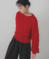 【11月中旬予約商品】バルキータッチケーブルニット