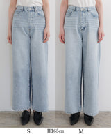 ストレートバイカラーデニムパンツ