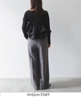 【3月上旬予約商品】【mayu × LIAN】シャイニーフリルニット