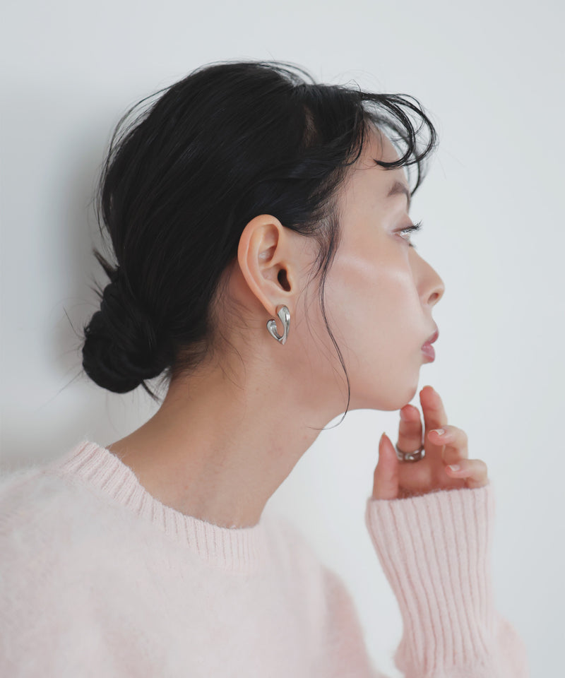 【12月上旬予約商品】ハートフープピアス