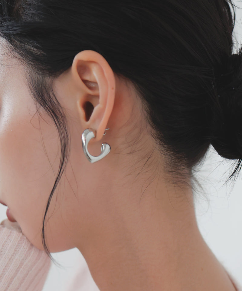 【12月上旬予約商品】ハートフープピアス