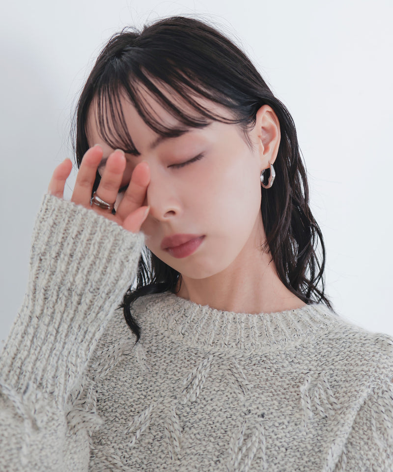 ニュアンスフープピアス