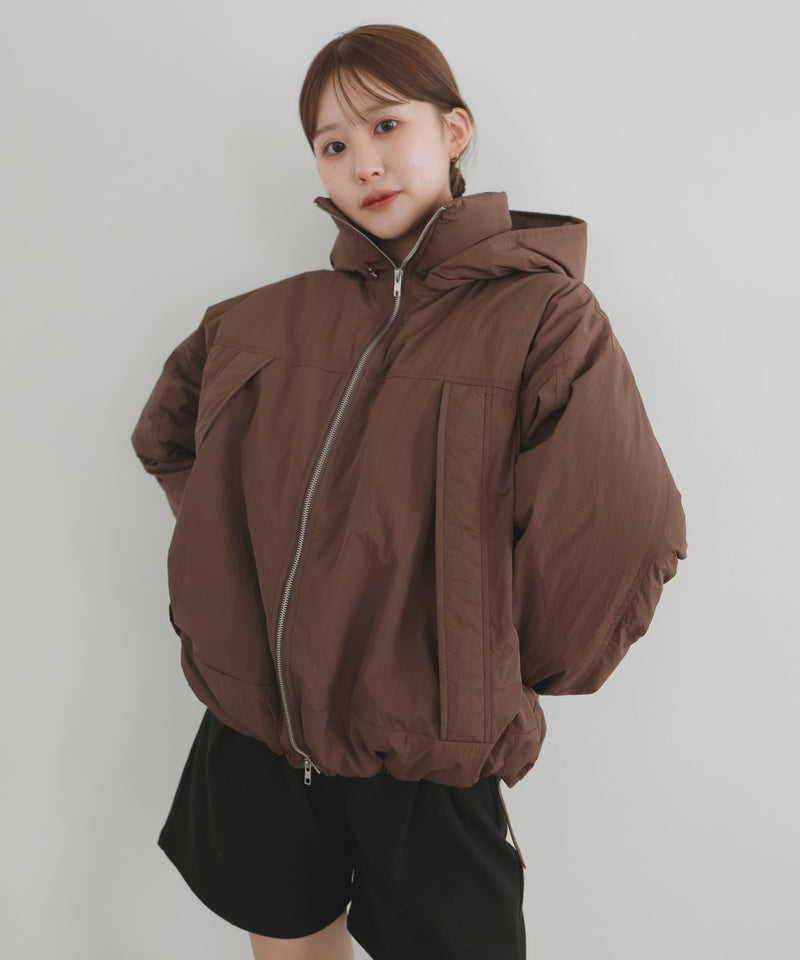 【10月下旬予約商品】　【ayu×LIAN】ファイバーダウンフードデザインジャケット