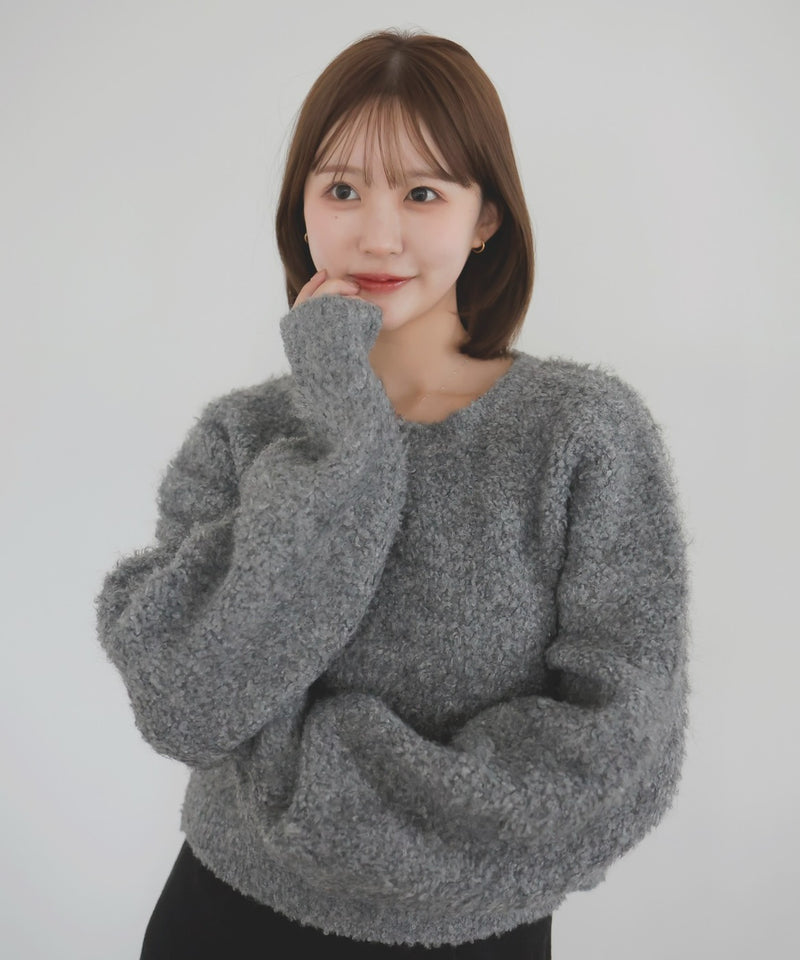 【10月下旬予約商品】　【ayu×LIAN】ボリュームミックスニット