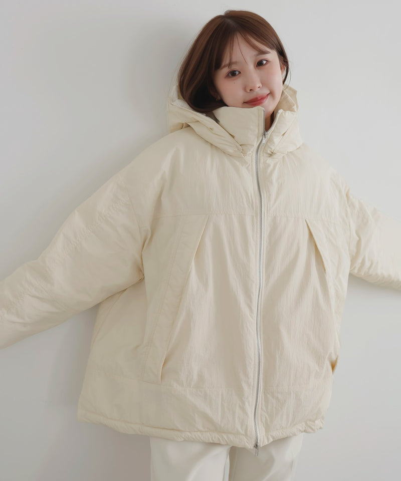 【10月下旬予約商品】　【ayu×LIAN】ファイバーダウンフードデザインジャケット