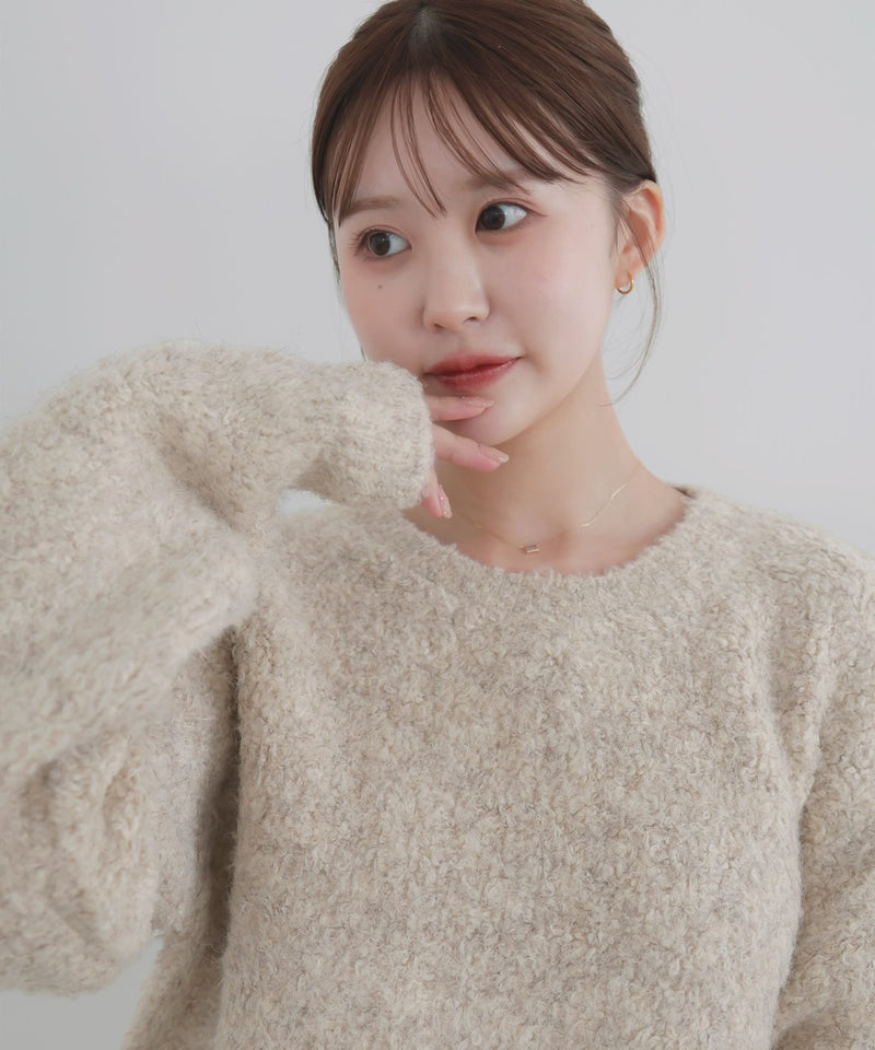 【10月下旬予約商品】　【ayu×LIAN】ボリュームミックスニット