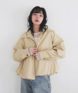 フェイクレザーバルーンジャケット