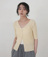 サマーブークレVネックカーディガン