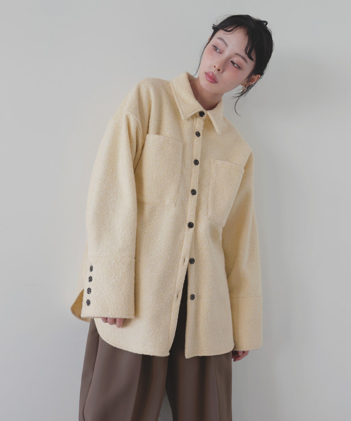 ループツイードシャツブルゾン – LIAN