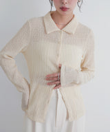 カットシャーリングポロシャツ