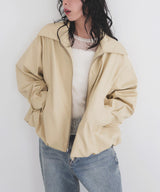 フェイクレザーバルーンジャケット