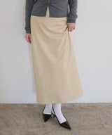 ウォッシャブルフェイクレザーナロースカート