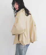 フェイクレザーバルーンジャケット