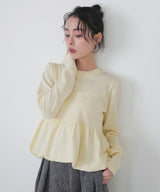 ペプラムニットプルオーバー