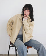 フェイクレザーバルーンジャケット